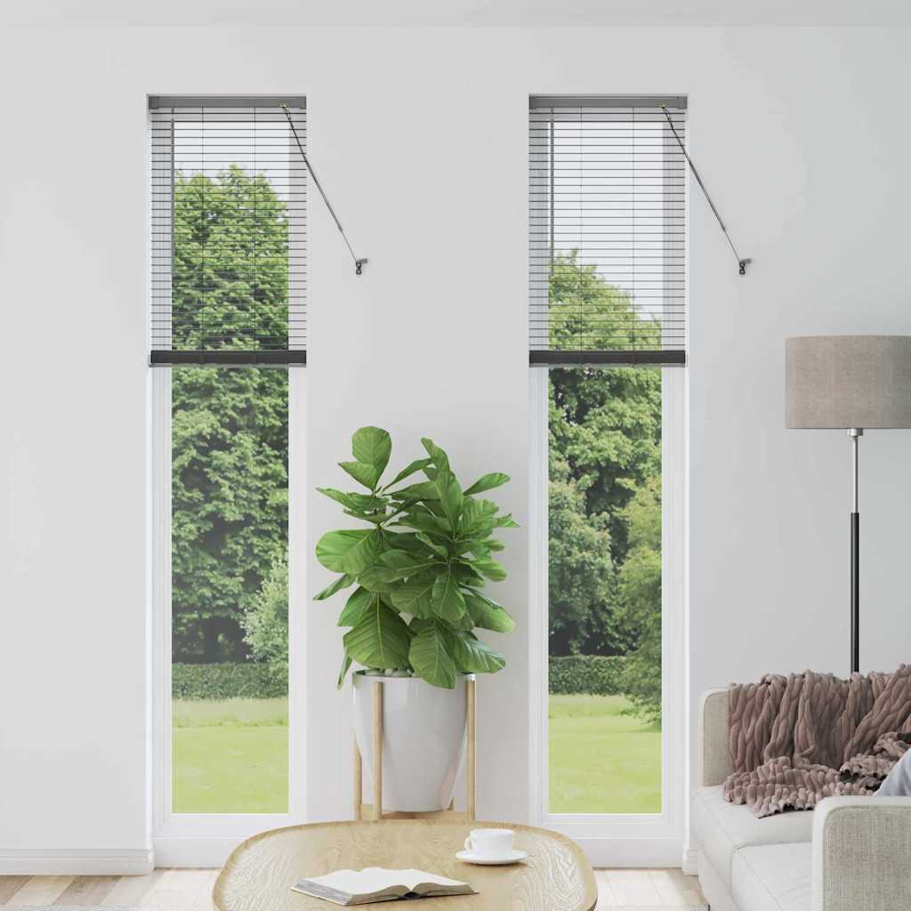 Venetian Blinds Manual Dark Grey 220 x 50 cm Aluminium