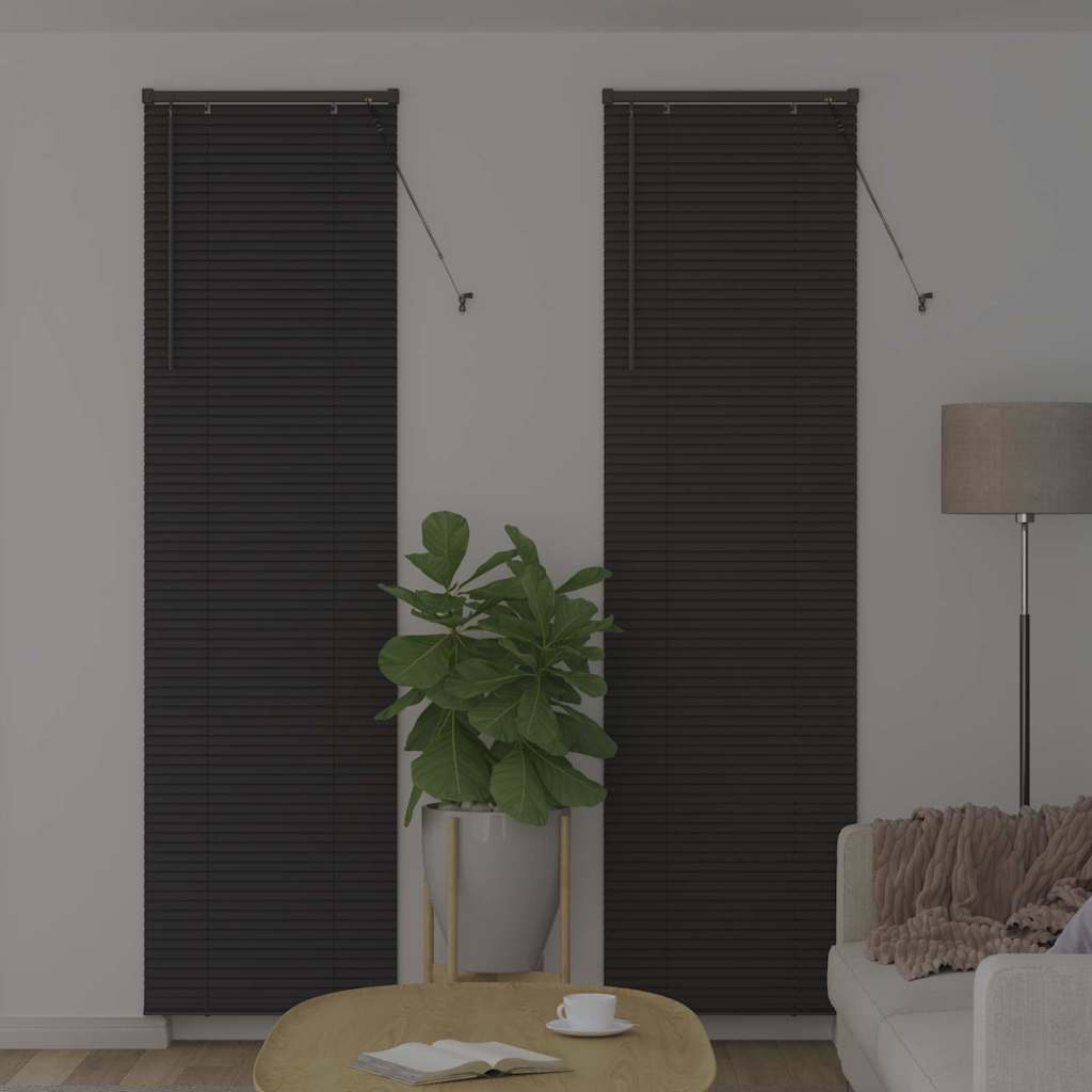 Venetian Blinds Manual Dark Grey 220 x 65 cm Aluminium