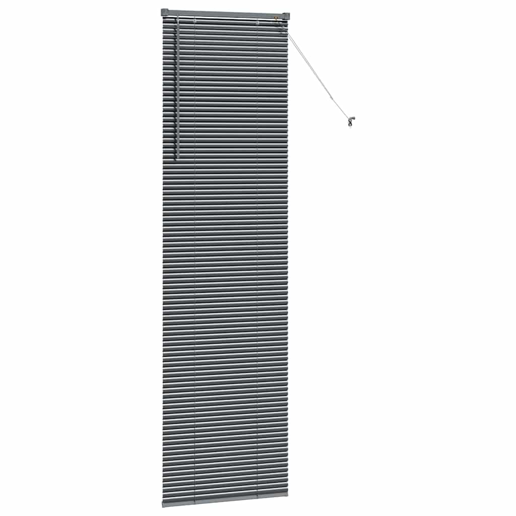 Venetian Blinds Manual Dark Grey 220 x 65 cm Aluminium