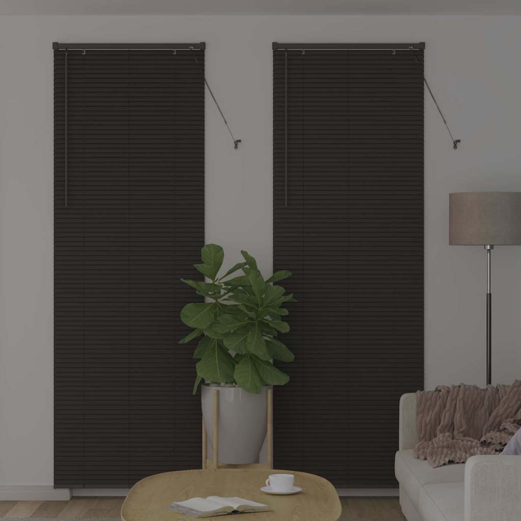 Venetian Blinds Manual Dark Grey 220 x 75 cm Aluminium