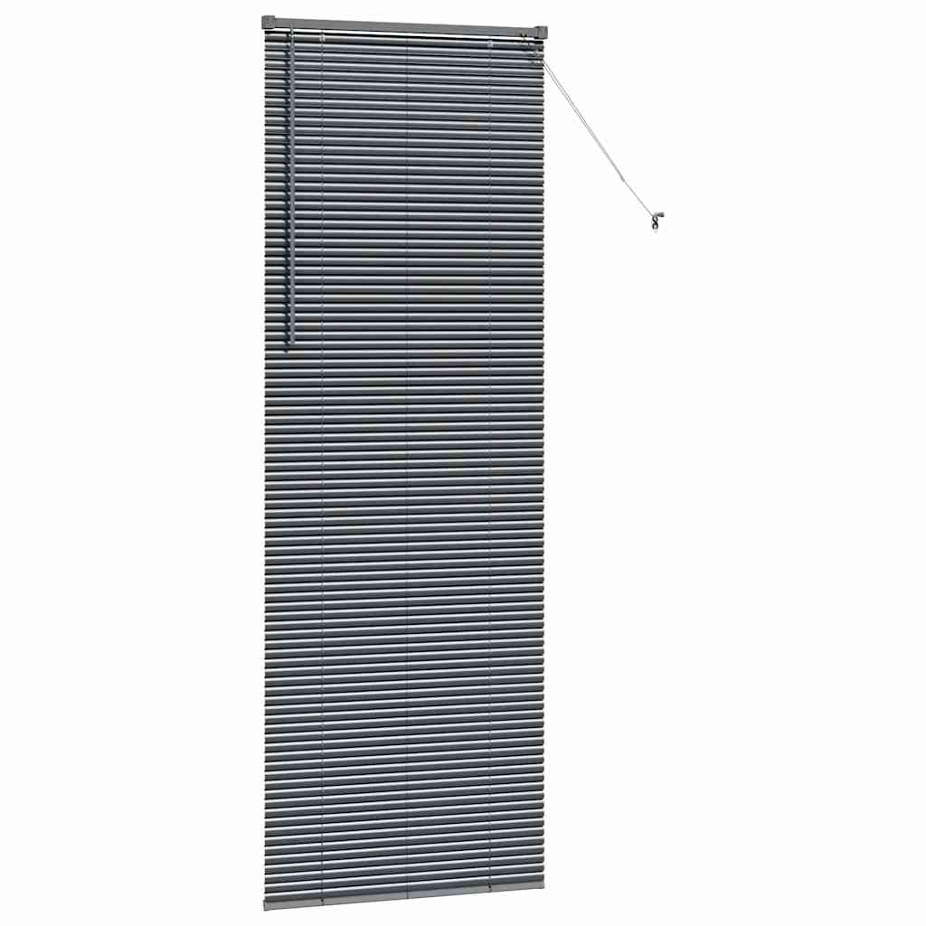 Venetian Blinds Manual Dark Grey 220 x 75 cm Aluminium