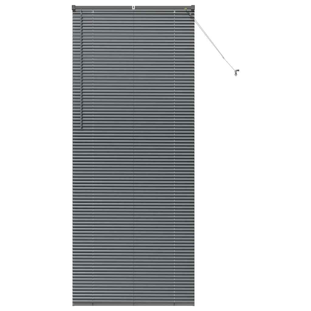 Venetian Blinds Manual Dark Grey 220 x 85 cm Aluminium