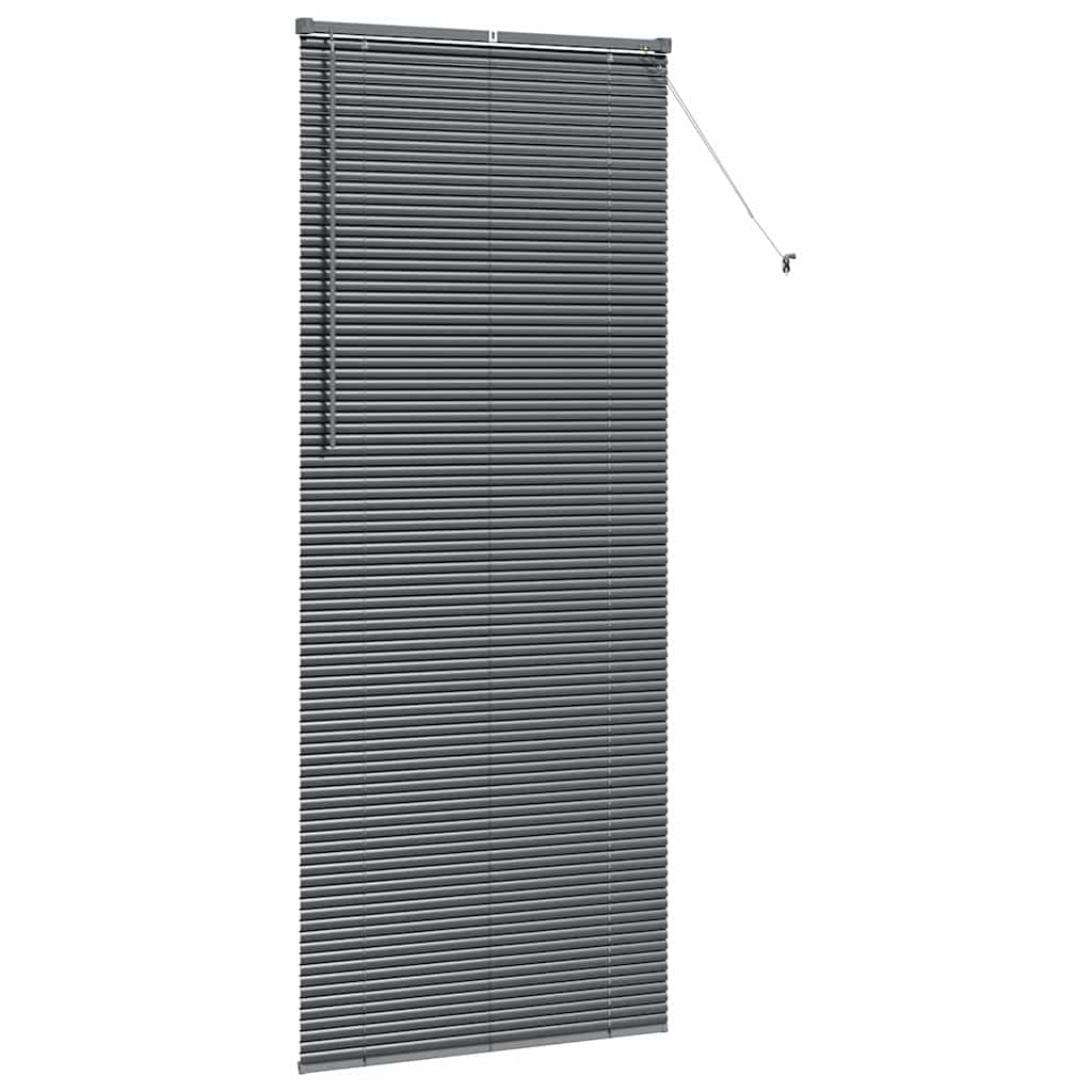 Venetian Blinds Manual Dark Grey 220 x 90 cm Aluminium