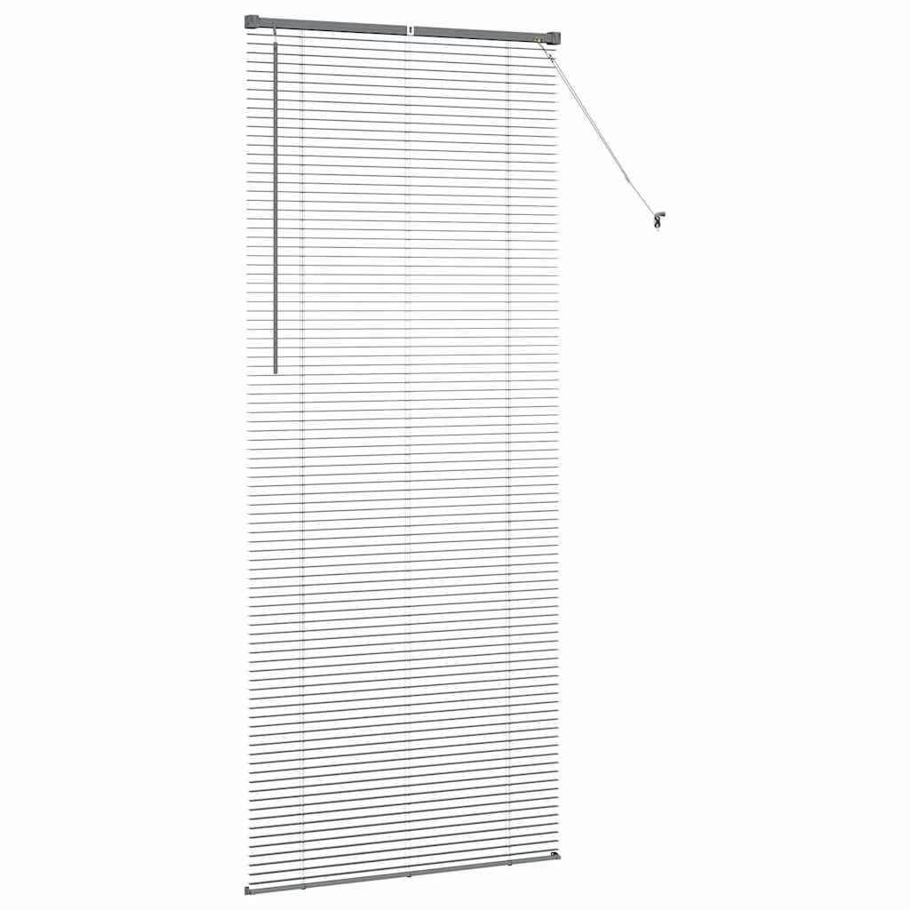Venetian Blinds Manual Dark Grey 220 x 90 cm Aluminium