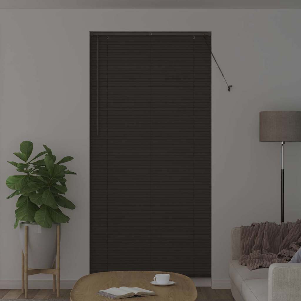 Venetian Blinds Manual Dark Grey 220 x 105 cm Aluminium