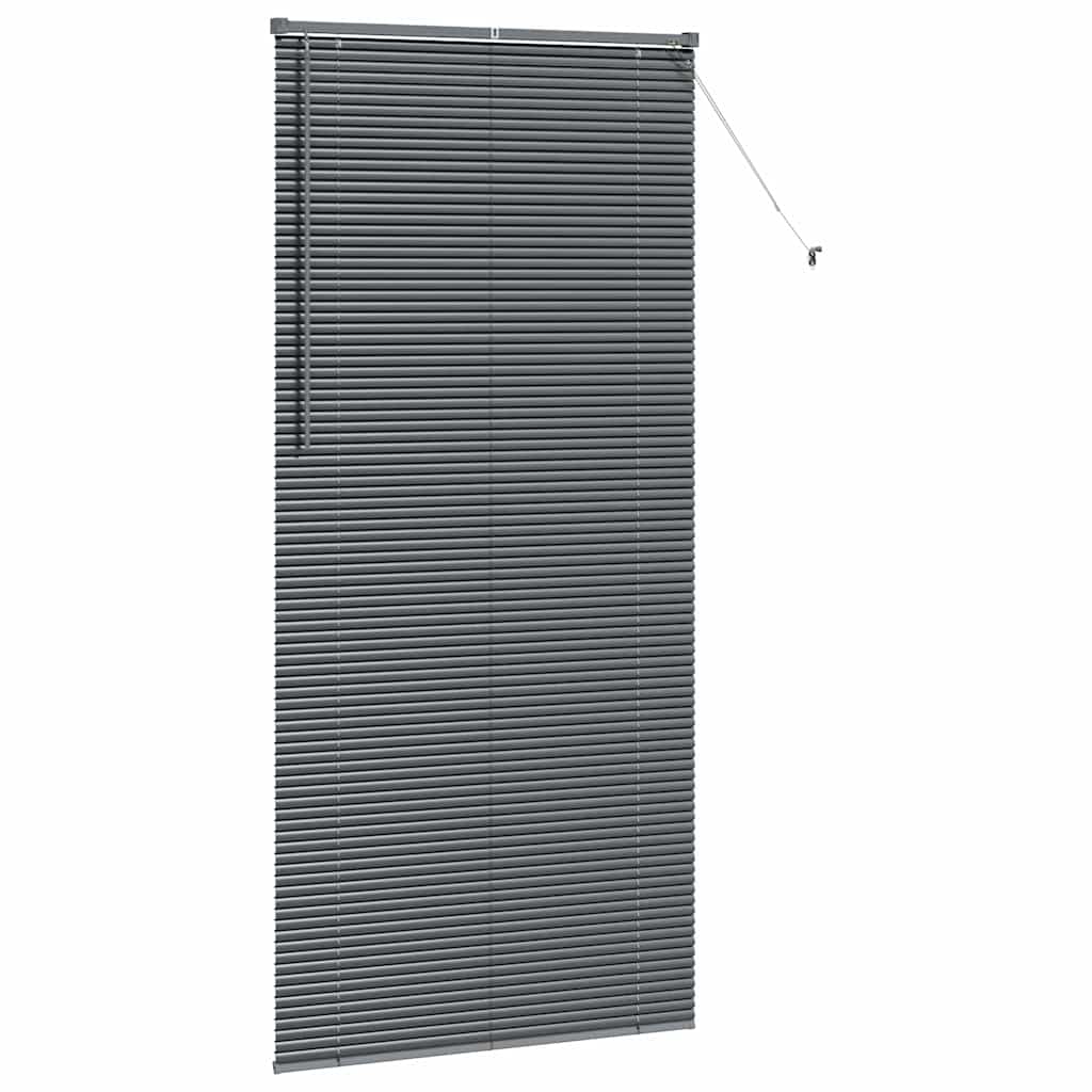 Venetian Blinds Manual Dark Grey 220 x 105 cm Aluminium