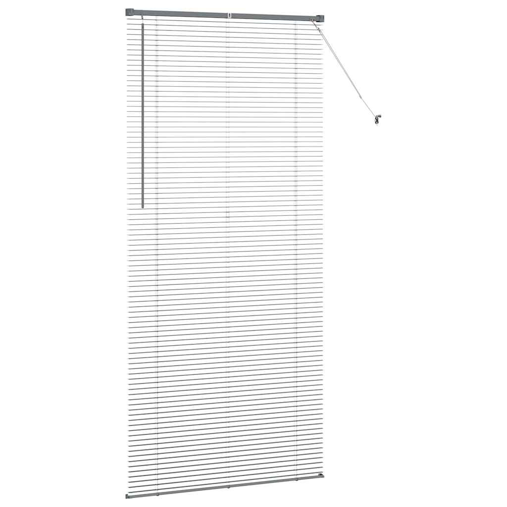 Venetian Blinds Manual Dark Grey 220 x 105 cm Aluminium