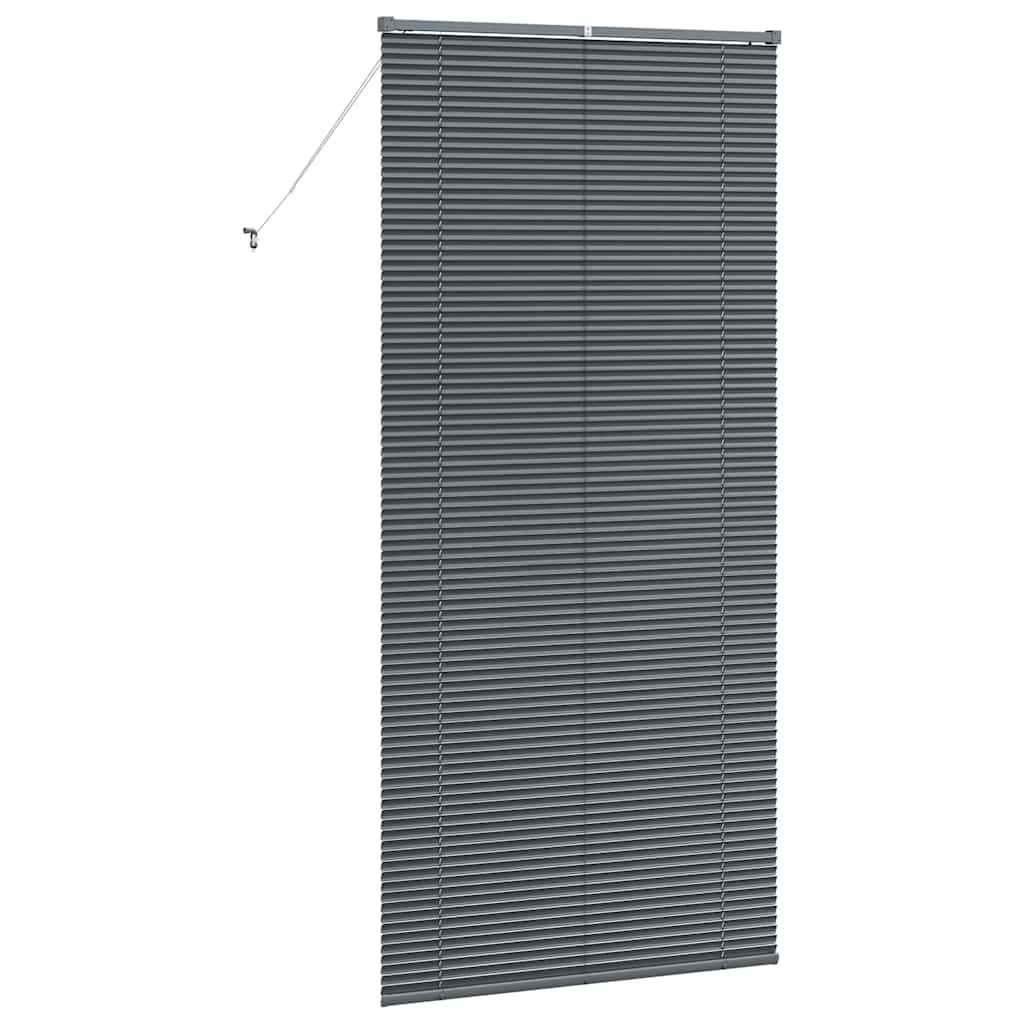 Venetian Blinds Manual Dark Grey 220 x 105 cm Aluminium