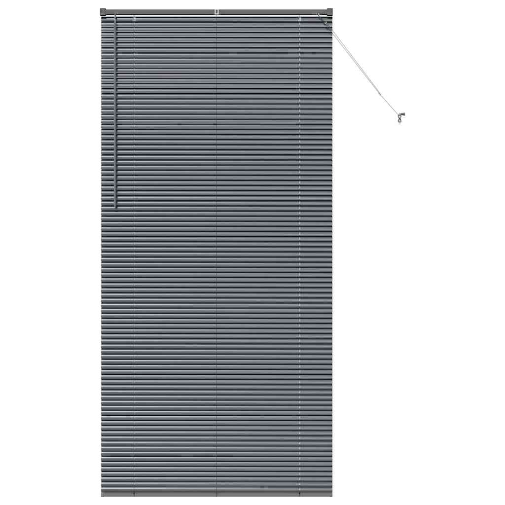 Venetian Blinds Manual Dark Grey 220 x 105 cm Aluminium