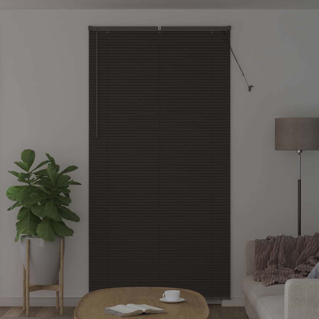 Venetian Blinds Manual Dark Grey 220 x 110 cm Aluminium