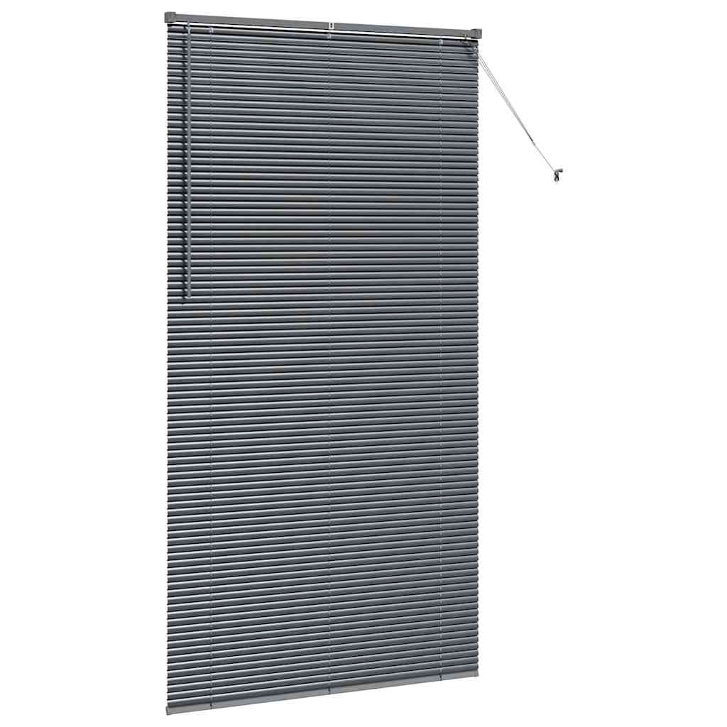 Venetian Blinds Manual Dark Grey 220 x 110 cm Aluminium