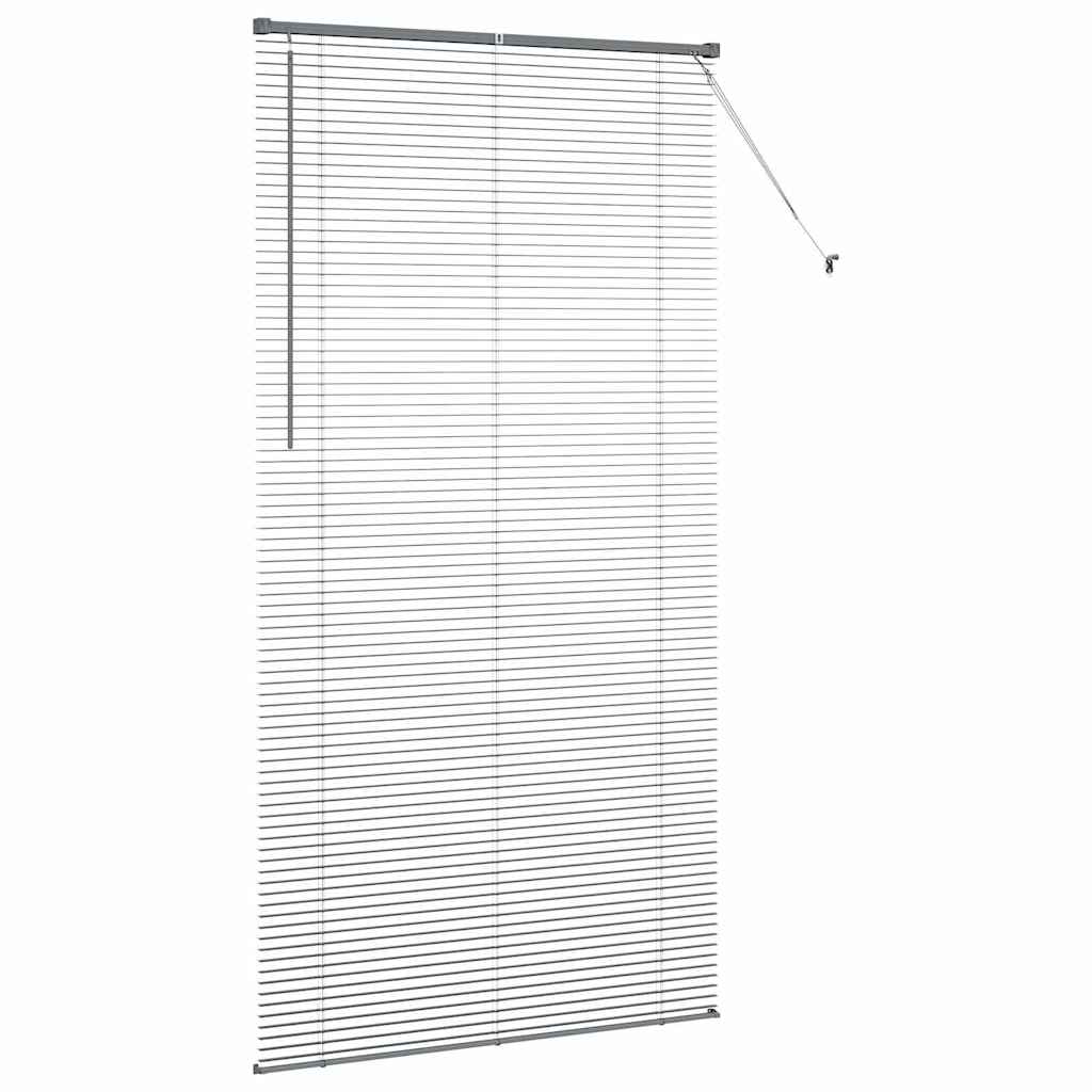 Venetian Blinds Manual Dark Grey 220 x 110 cm Aluminium