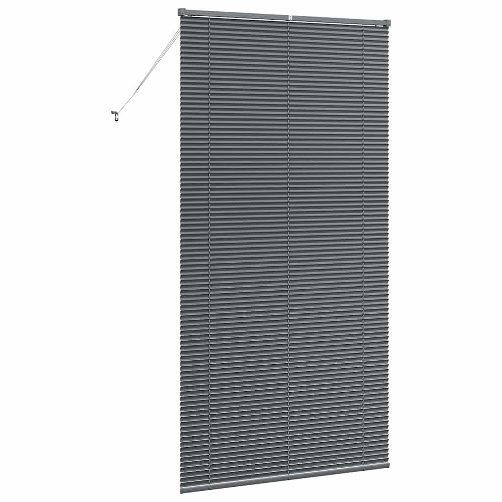Venetian Blinds Manual Dark Grey 220 x 110 cm Aluminium