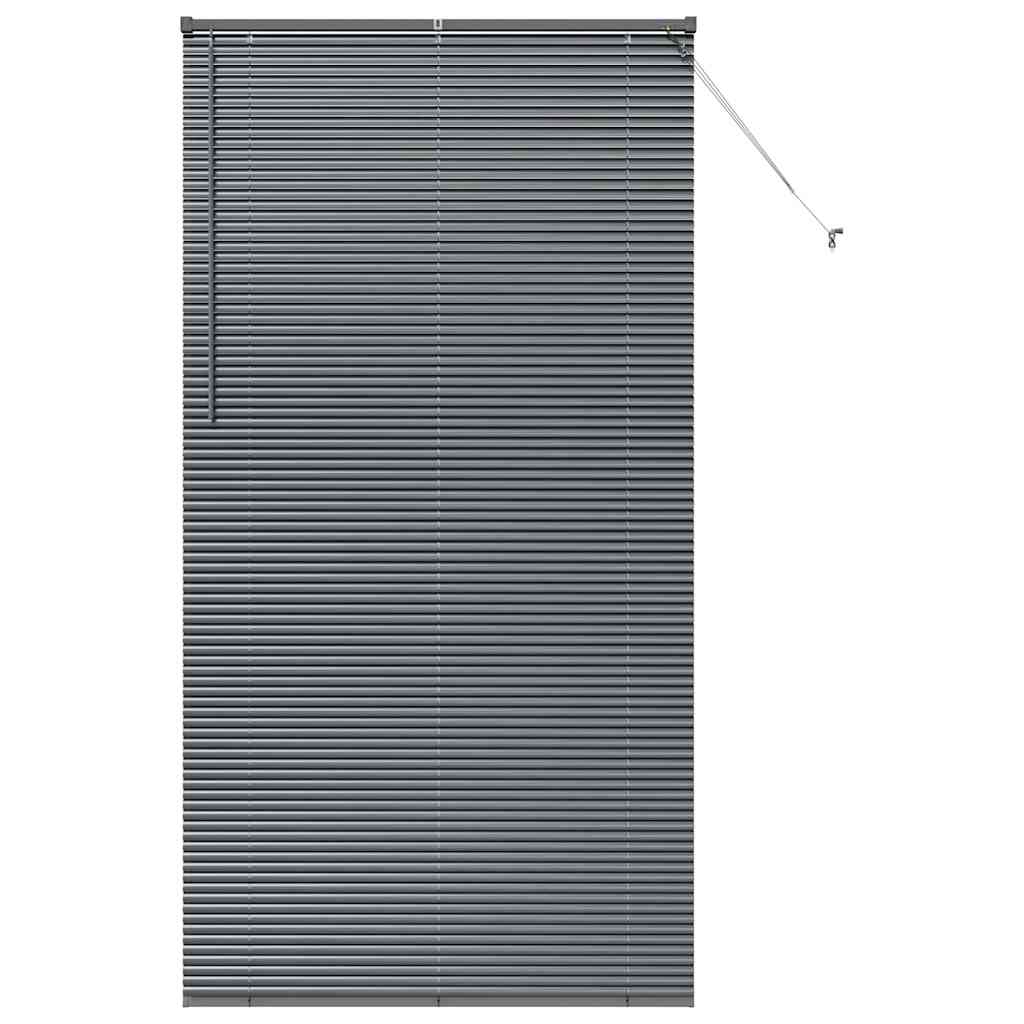 Venetian Blinds Manual Dark Grey 220 x 110 cm Aluminium