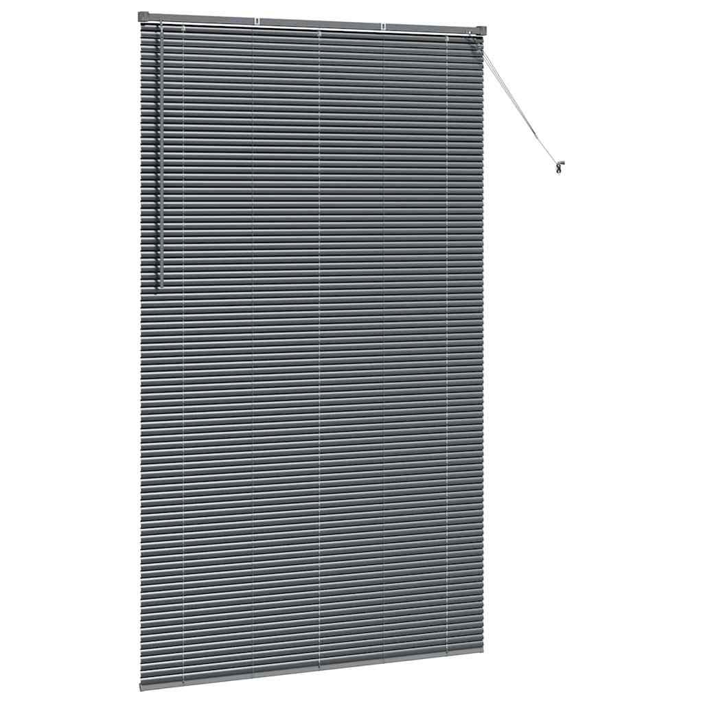 Venetian Blinds Manual Dark Grey 220 x 125 cm Aluminium