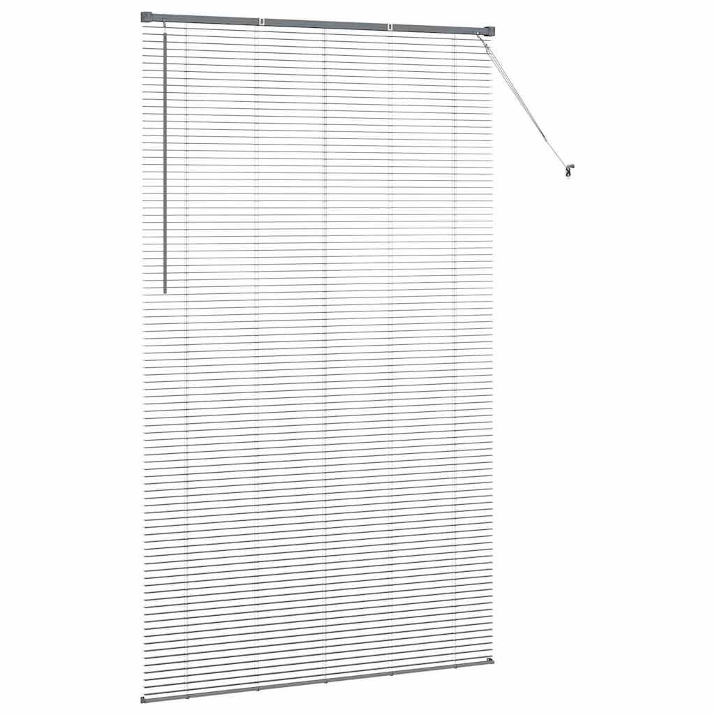 Venetian Blinds Manual Dark Grey 220 x 125 cm Aluminium