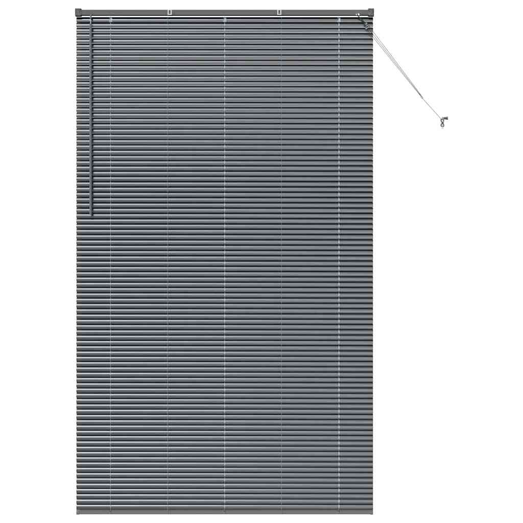 Venetian Blinds Manual Dark Grey 220 x 125 cm Aluminium