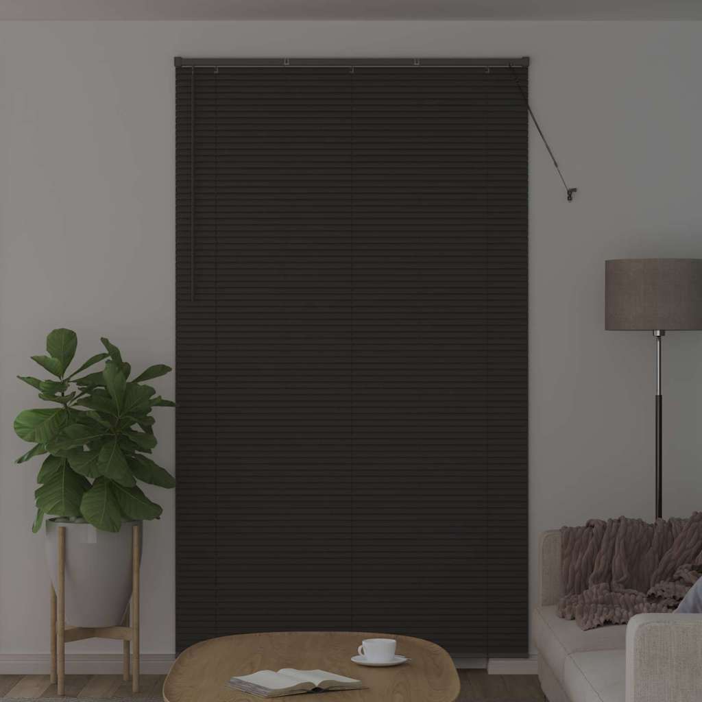 Venetian Blinds Manual Dark Grey 220 x 135 cm Aluminium