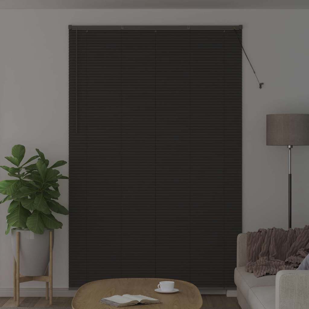 Venetian Blinds Manual Dark Grey 220 x 145 cm Aluminium