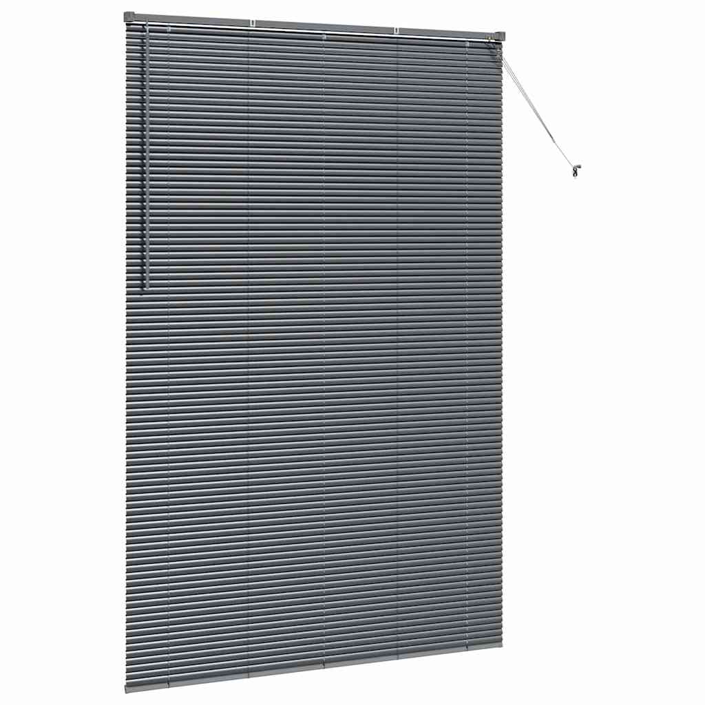 Venetian Blinds Manual Dark Grey 220 x 145 cm Aluminium