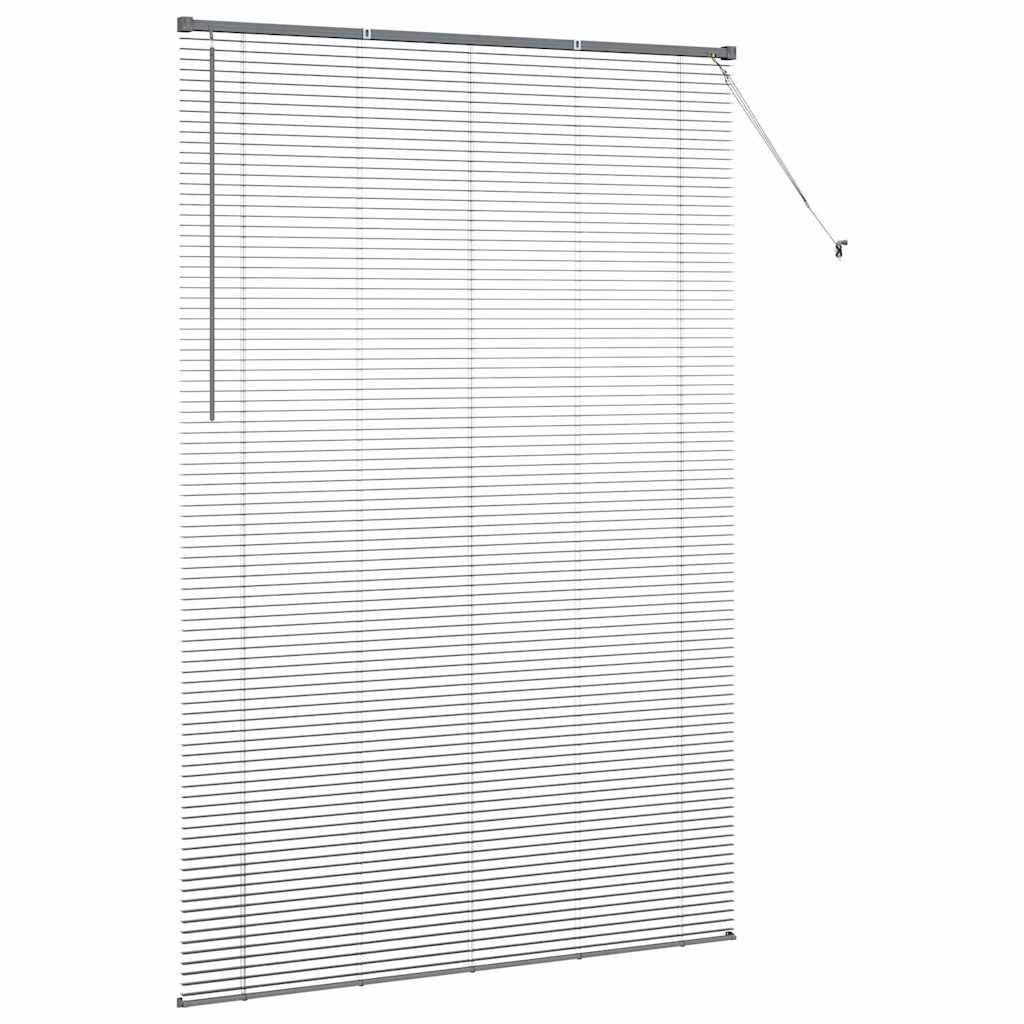 Venetian Blinds Manual Dark Grey 220 x 145 cm Aluminium