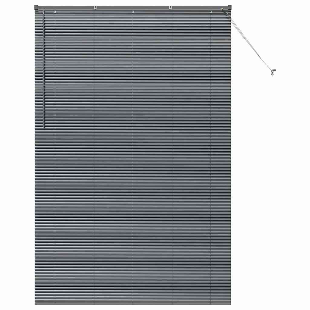 Venetian Blinds Manual Dark Grey 220 x 145 cm Aluminium