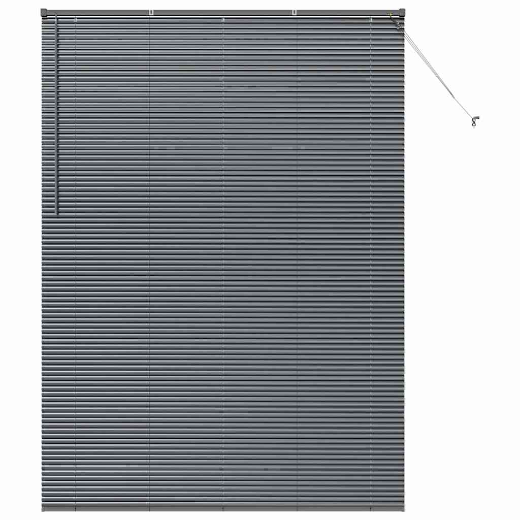 Venetian Blinds Manual Dark Grey 220 x 155 cm Aluminium