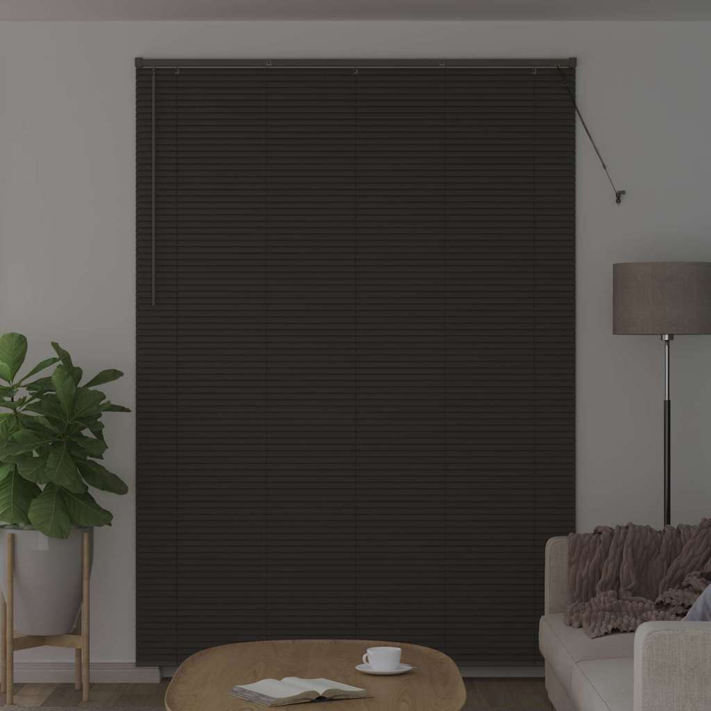 Venetian Blinds Manual Dark Grey 220 x 160 cm Aluminium