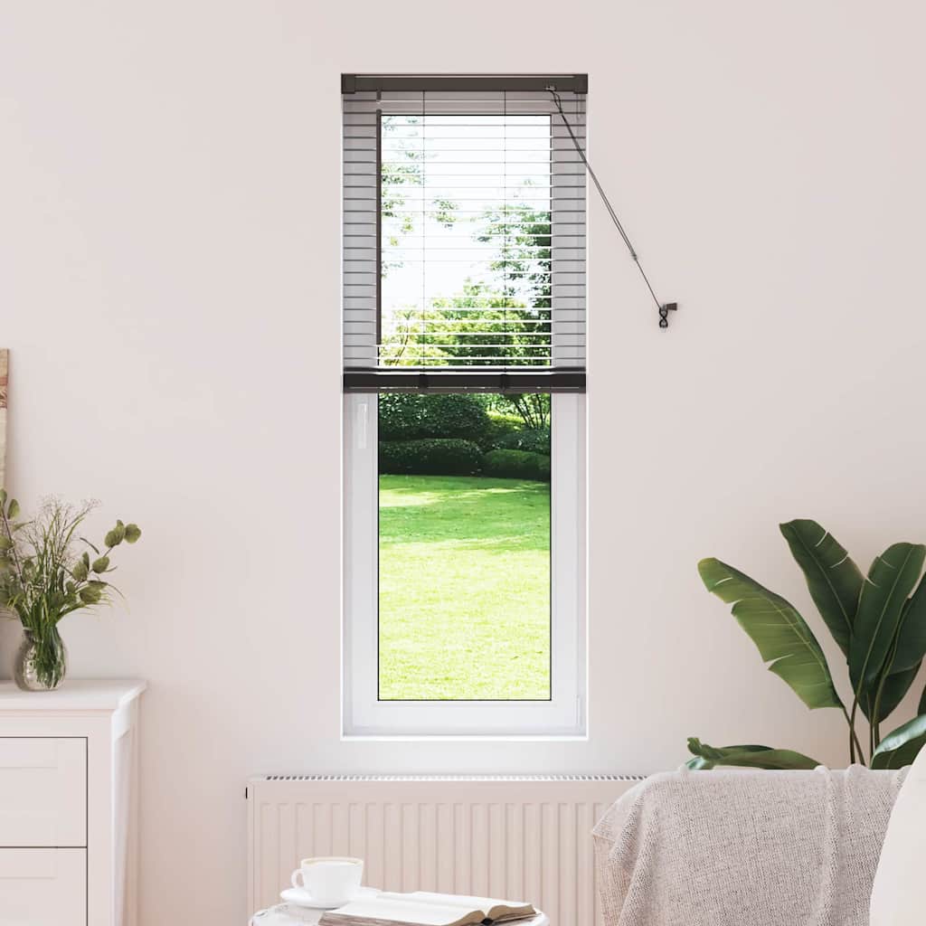 Venetian Blinds Height Adjustable Black 130 x 45 cm Aluminium