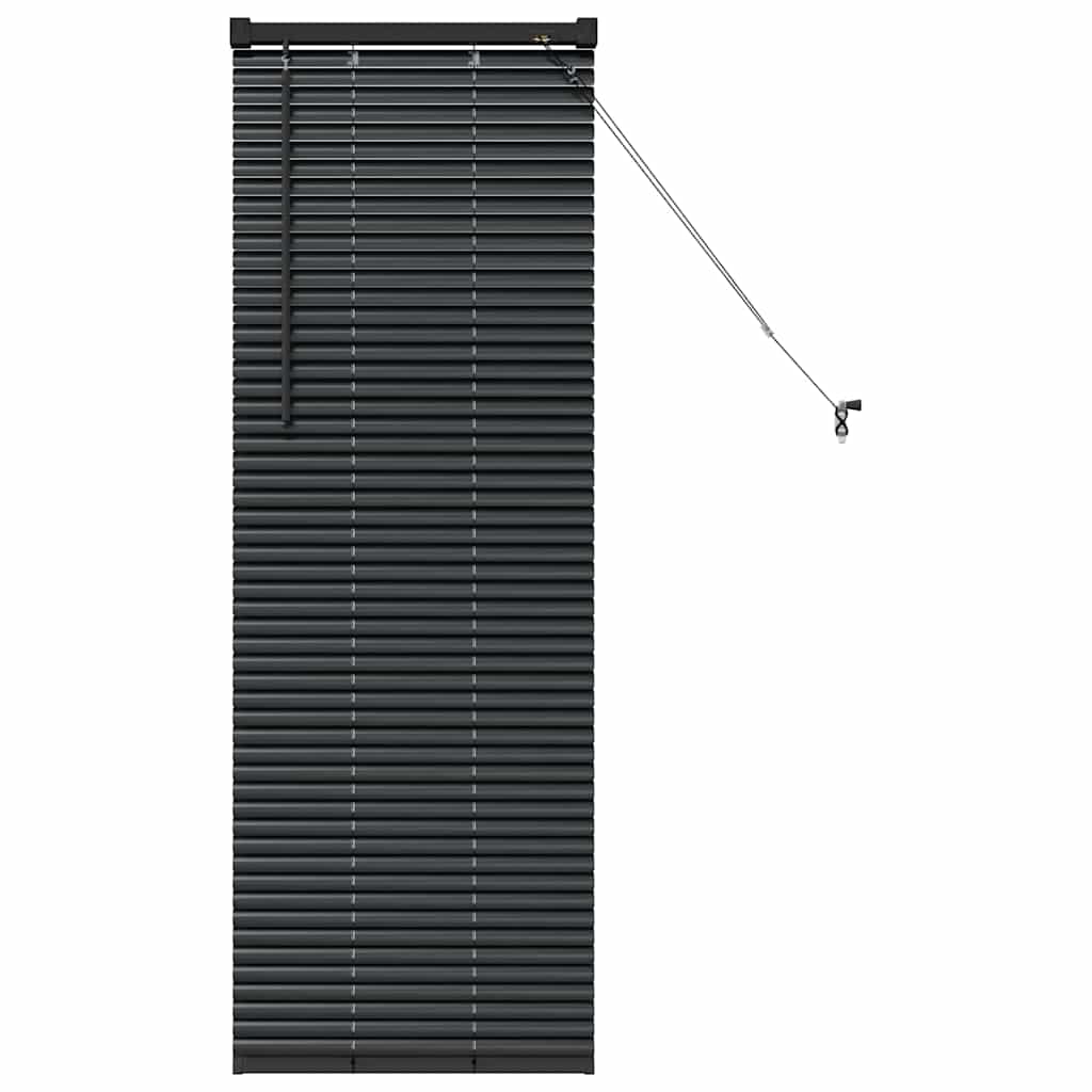 Venetian Blinds Height Adjustable Black 130 x 45 cm Aluminium