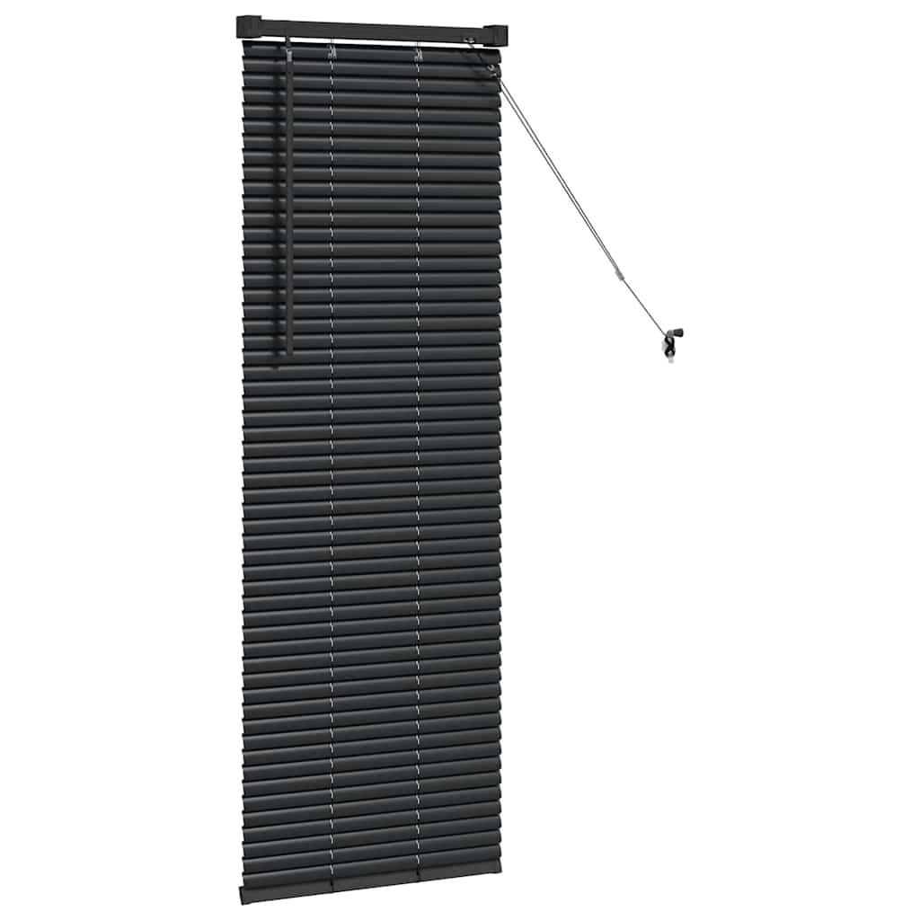 Venetian Blinds Height Adjustable Black 130 x 50 cm Aluminium