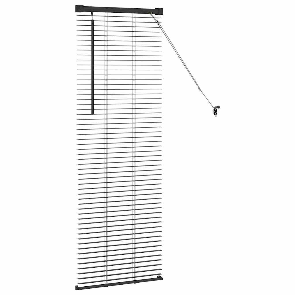 Venetian Blinds Height Adjustable Black 130 x 50 cm Aluminium