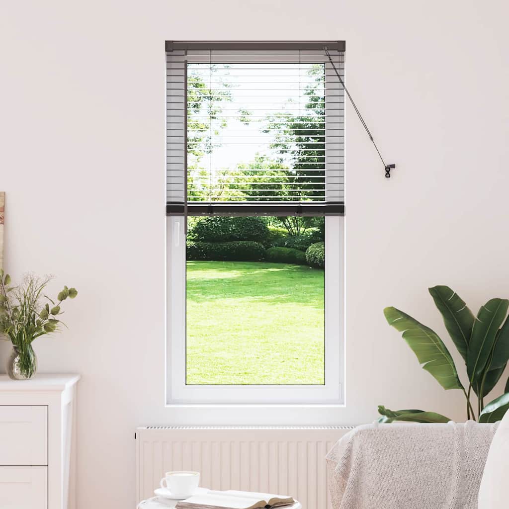 Venetian Blinds Height Adjustable Black 130 x 60 cm Aluminium