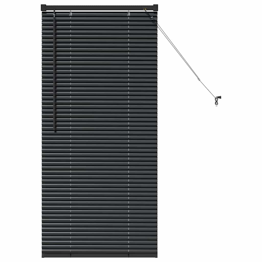Venetian Blinds Height Adjustable Black 130 x 60 cm Aluminium