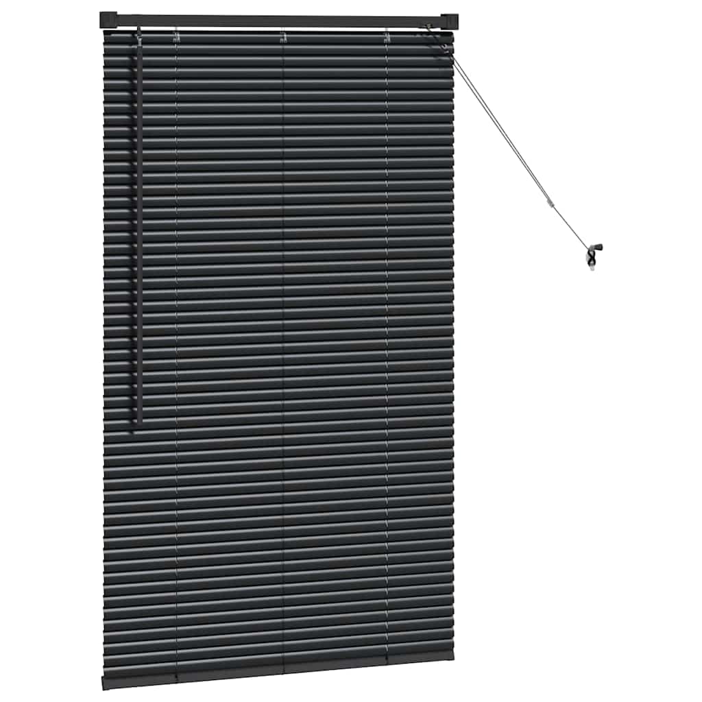 Venetian Blinds Height Adjustable Black 130 x 70 cm Aluminium