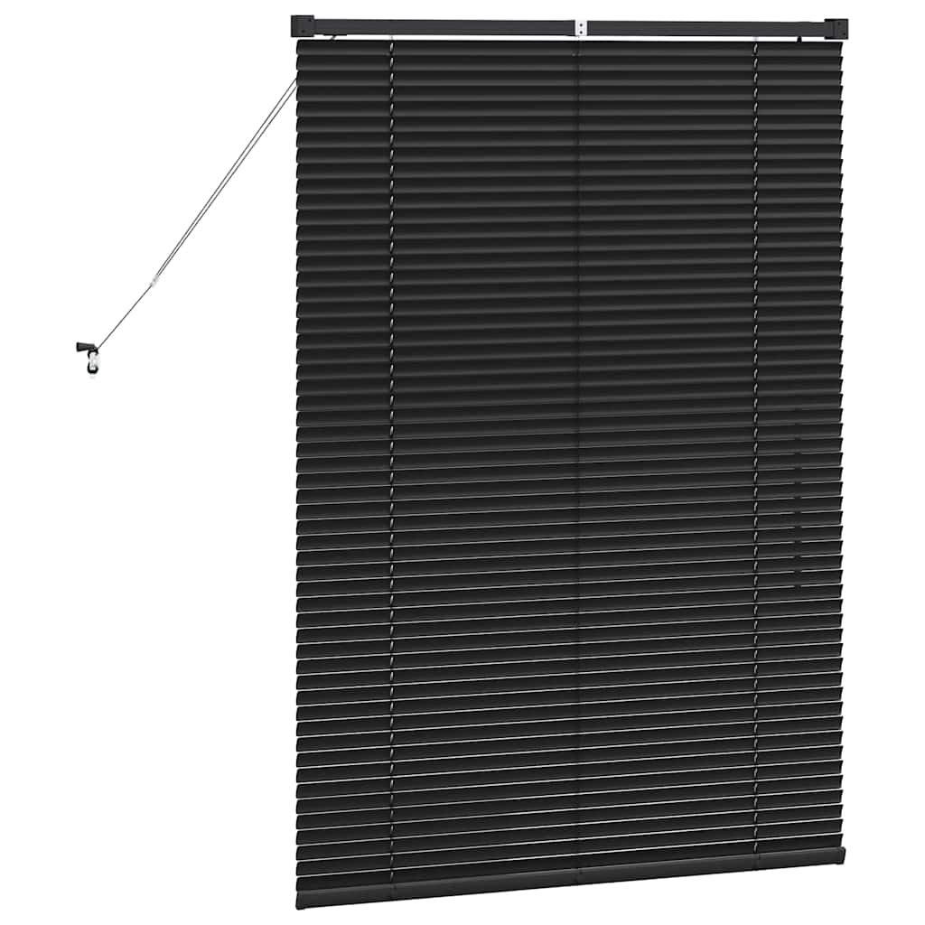 Venetian Blinds Height Adjustable Black 130 x 85 cm Aluminium