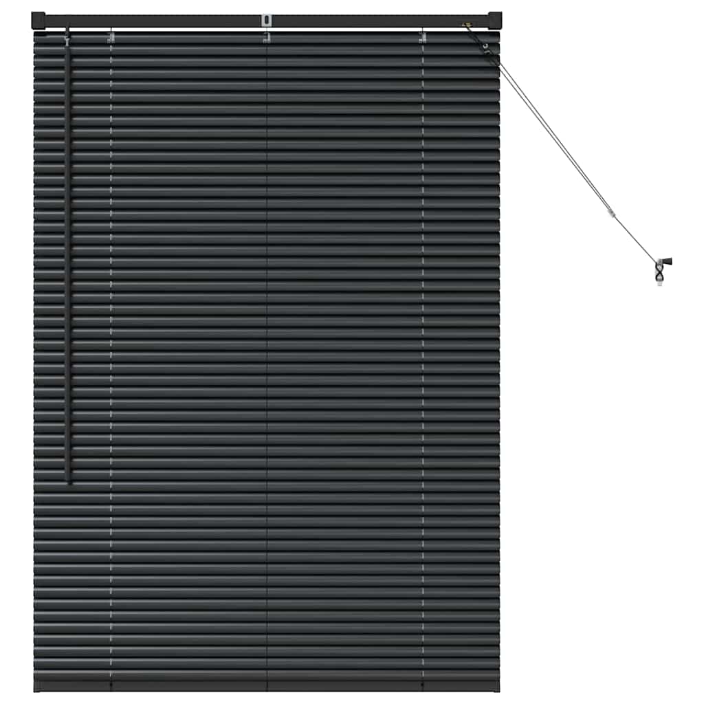 Venetian Blinds Height Adjustable Black 130 x 85 cm Aluminium