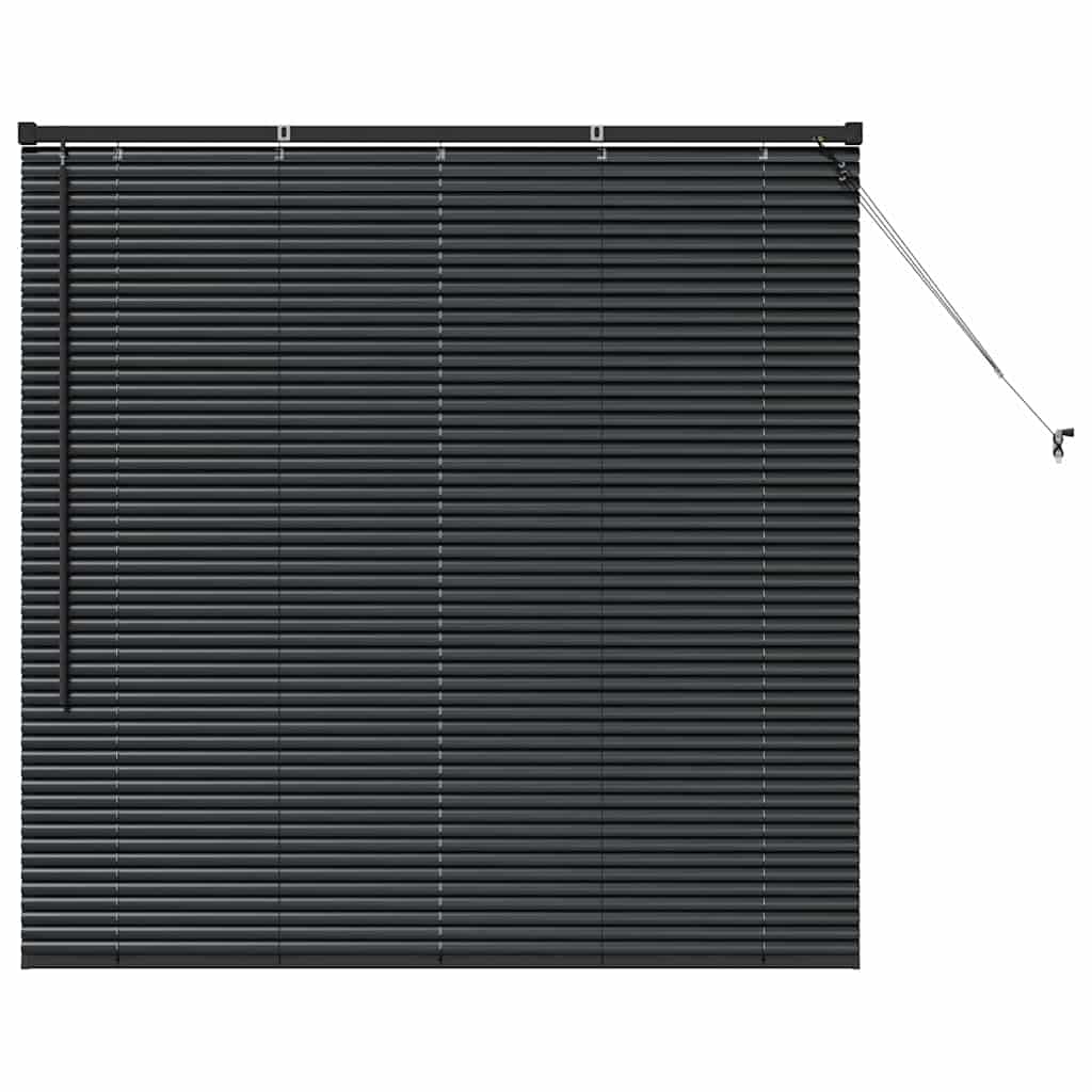 Venetian Blinds Height Adjustable Black 130 x 130 cm Aluminium