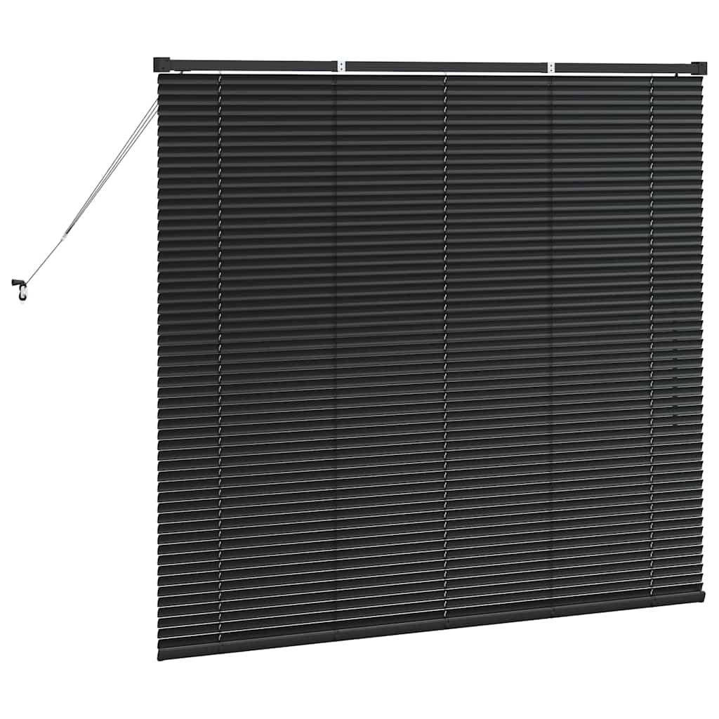 Venetian Blinds Height Adjustable Black 130 x 145 cm Aluminium