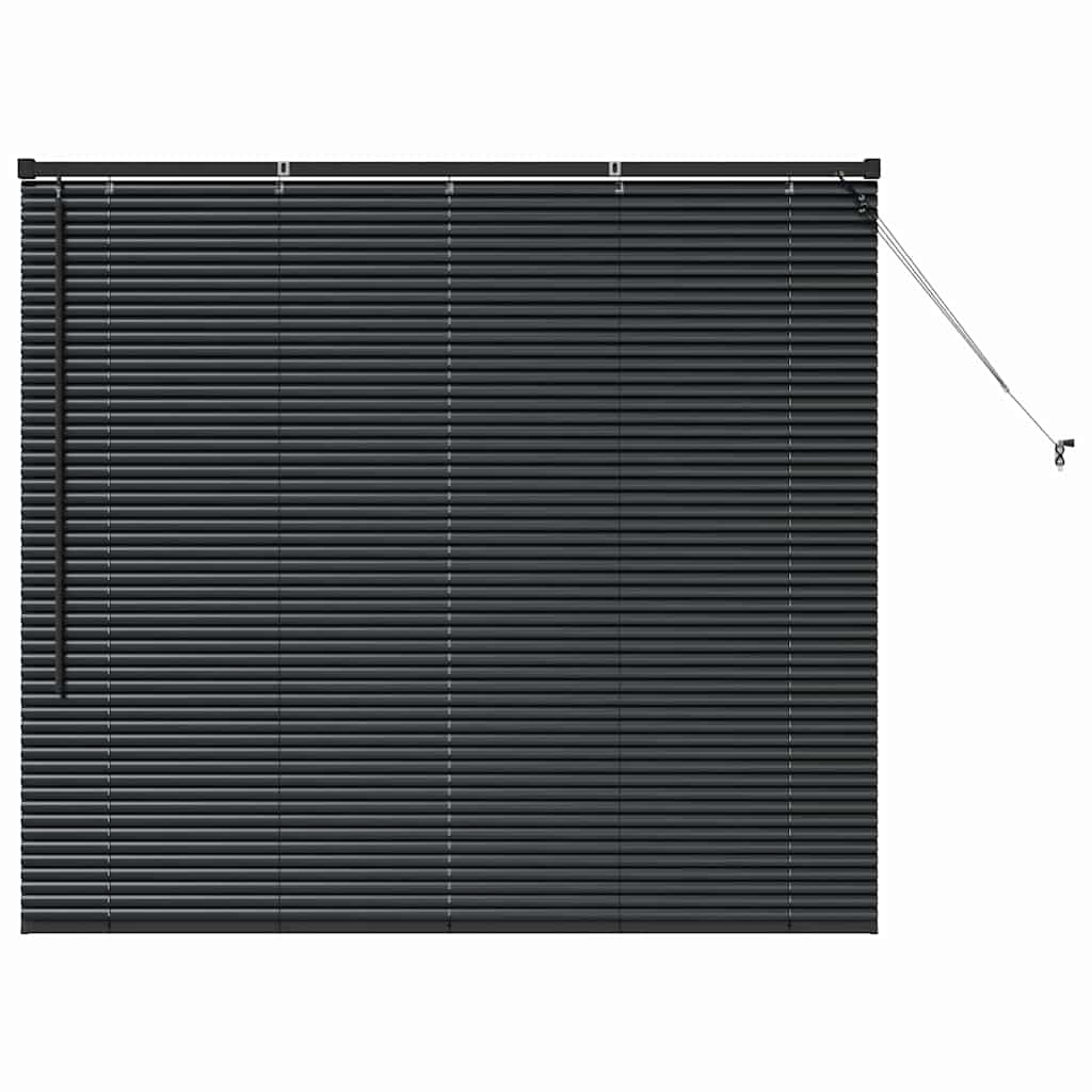 Venetian Blinds Height Adjustable Black 130 x 145 cm Aluminium