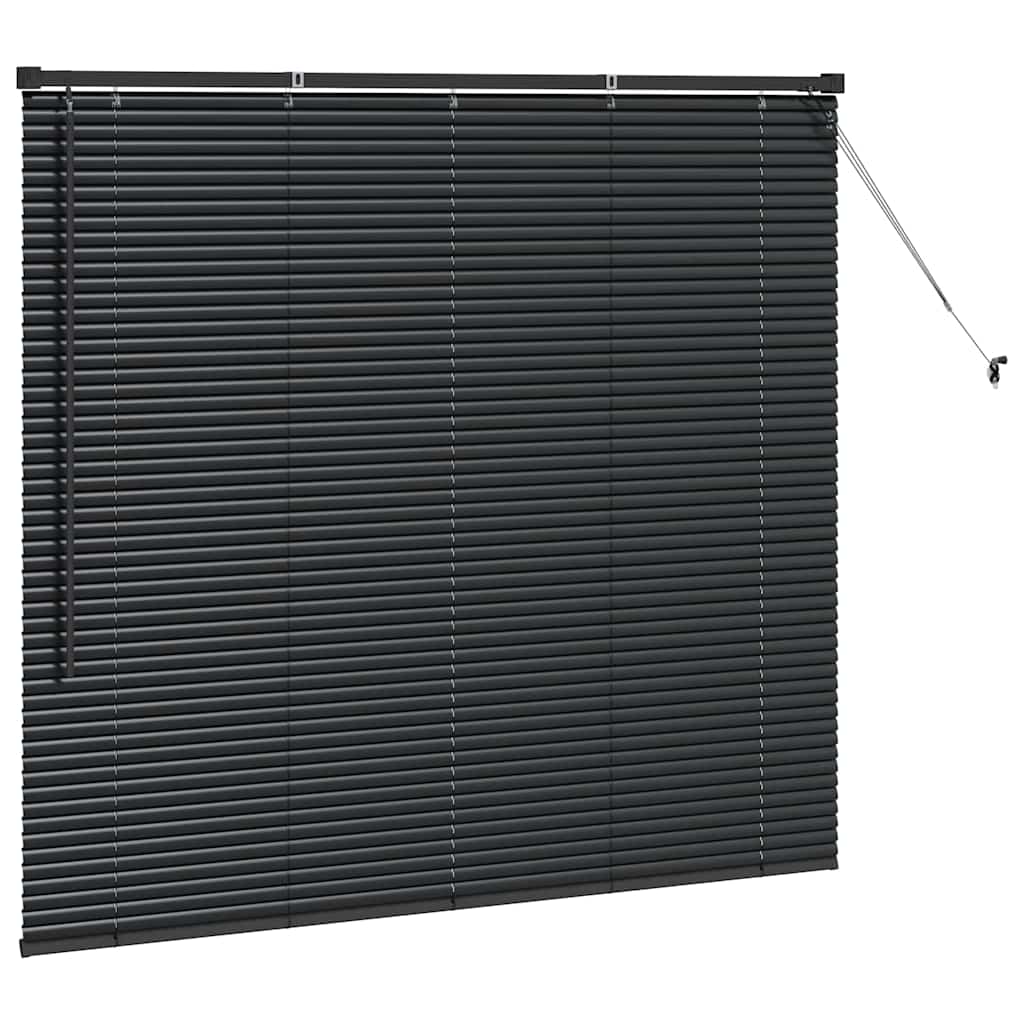 Venetian Blinds Height Adjustable Black 130 x 150 cm Aluminium