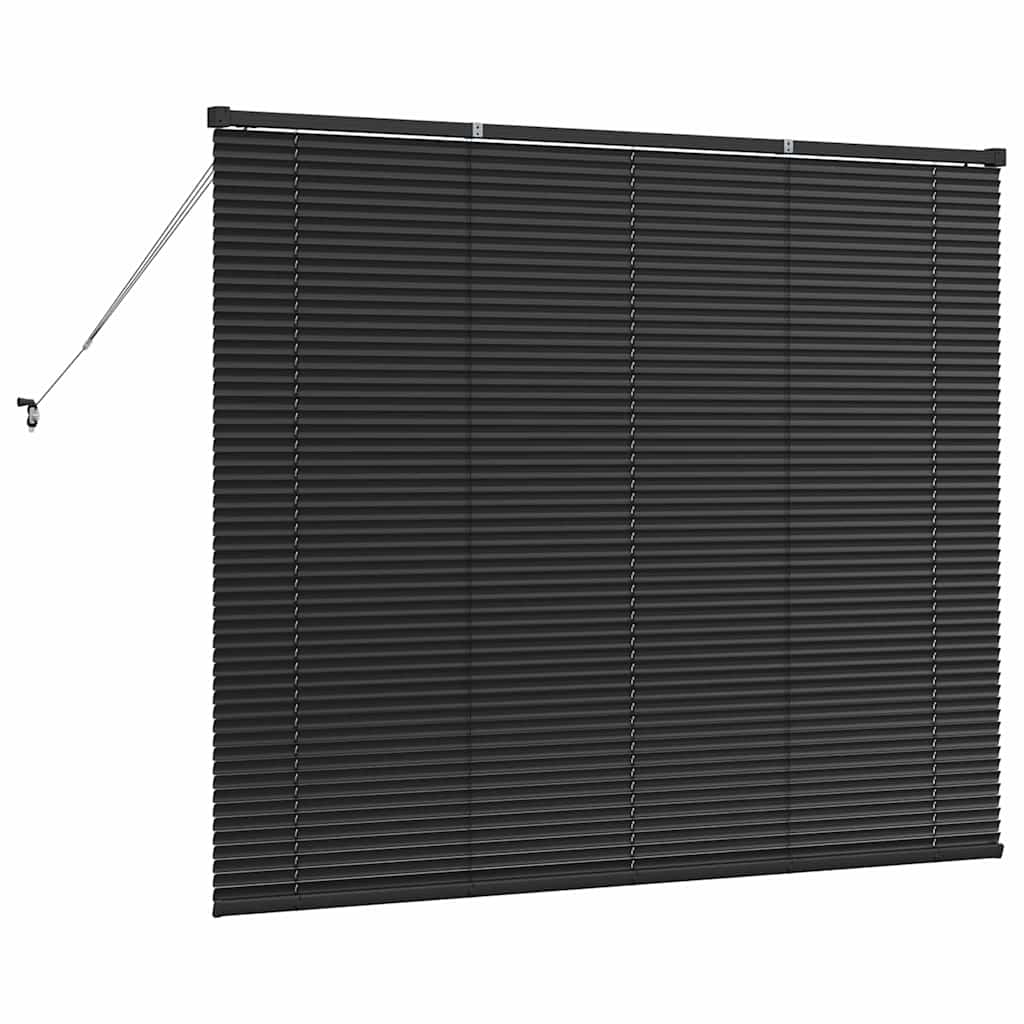 Venetian Blinds Height Adjustable Black 130 x 160 cm Aluminium