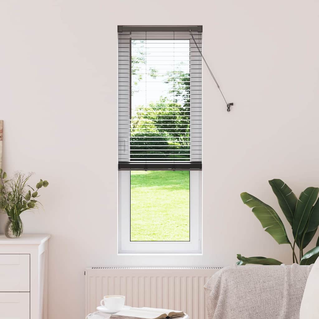 Venetian Blinds Height Adjustable Black 175 x 40 cm Aluminium