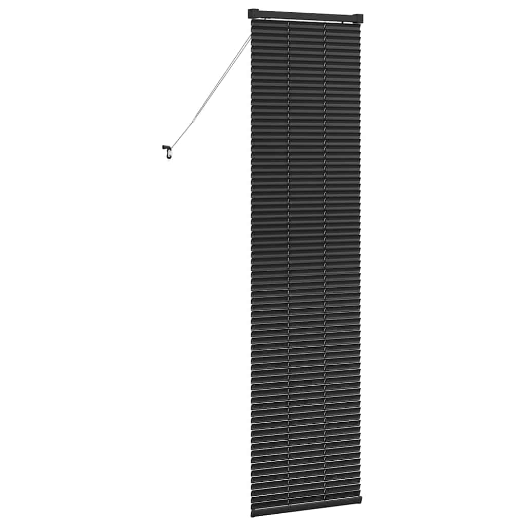 Venetian Blinds Height Adjustable Black 175 x 40 cm Aluminium