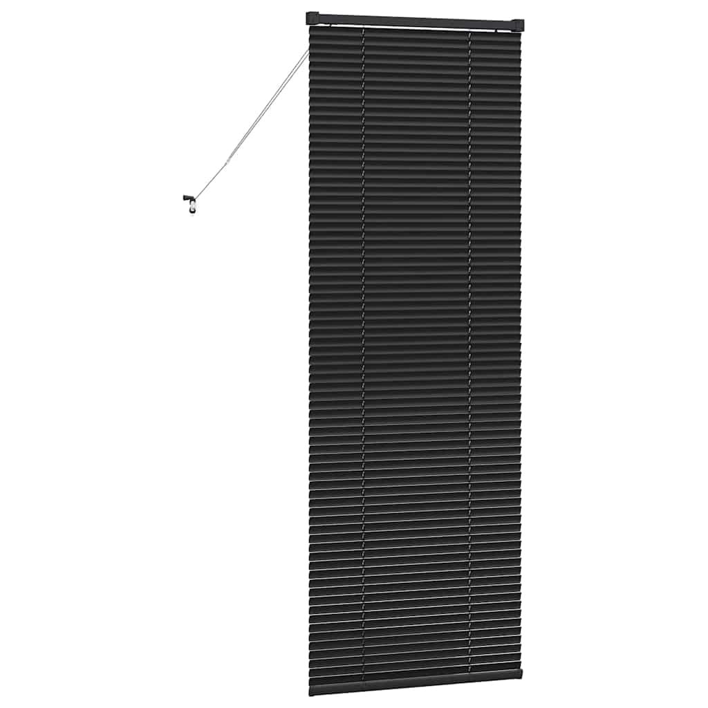 Venetian Blinds Height Adjustable Black 175 x 55 cm Aluminium