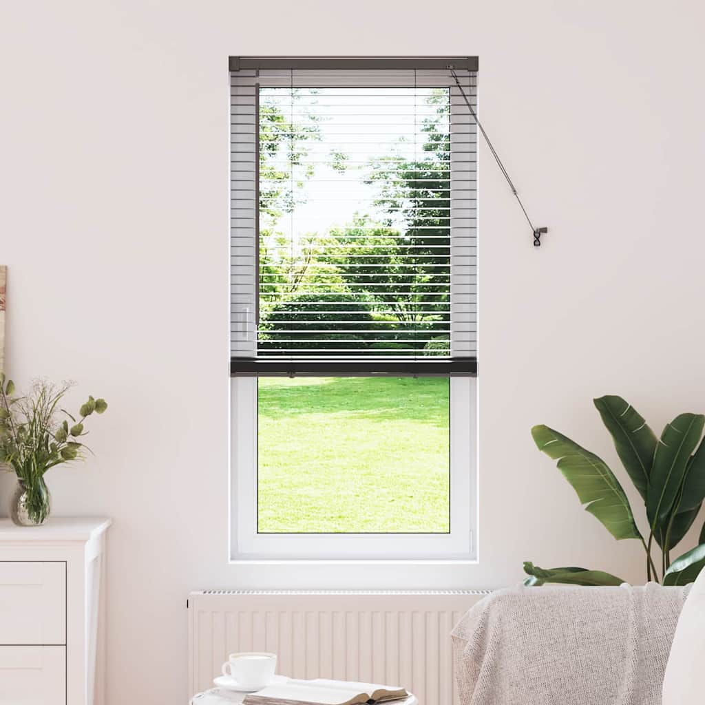 Venetian Blinds Height Adjustable Black 175 x 65 cm Aluminium