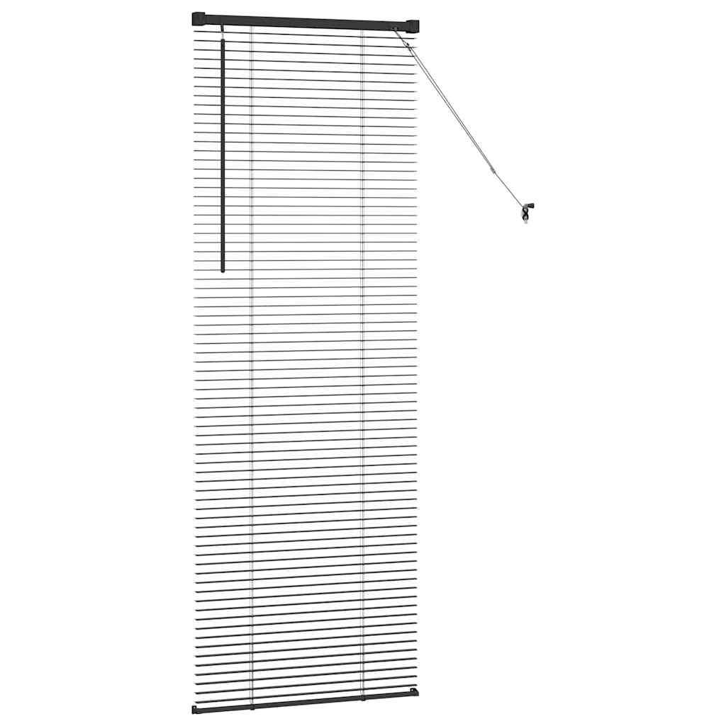 Venetian Blinds Height Adjustable Black 175 x 65 cm Aluminium