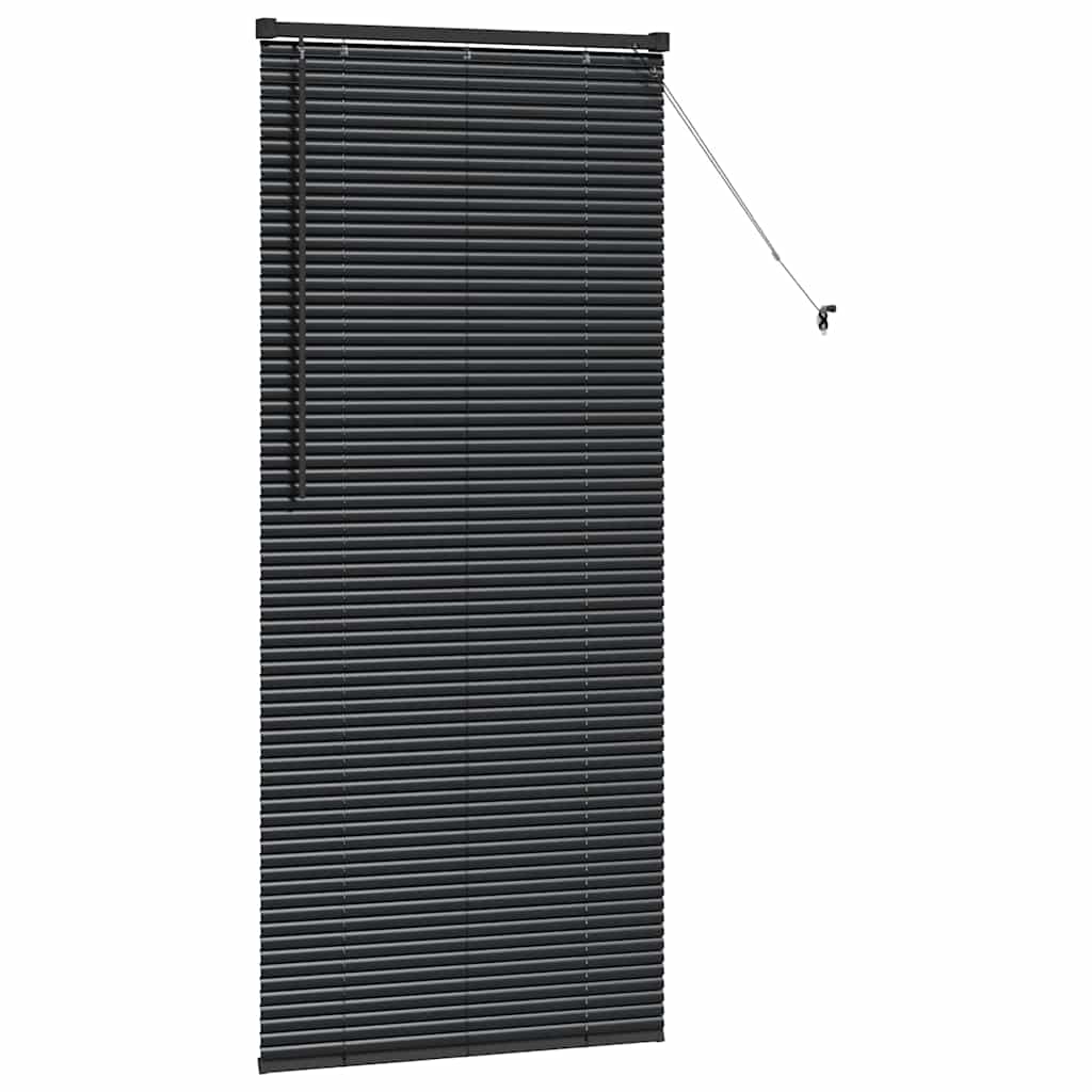 Venetian Blinds Height Adjustable Black 175 x 70 cm Aluminium