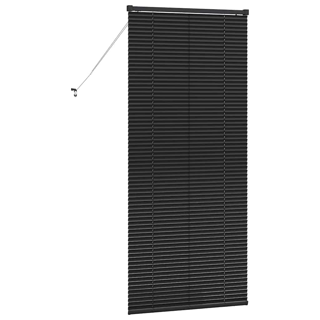 Venetian Blinds Height Adjustable Black 175 x 80 cm Aluminium