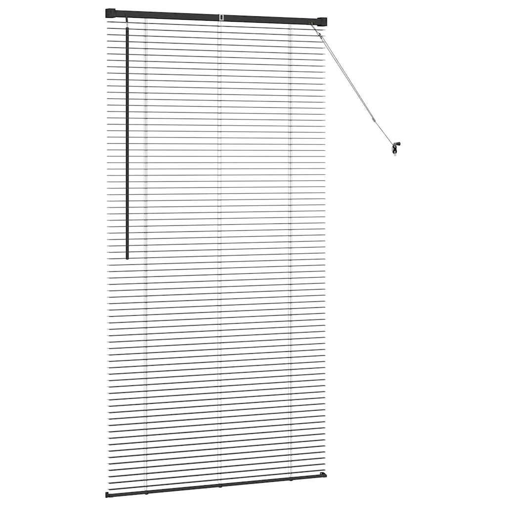 Venetian Blinds Height Adjustable Black 175 x 90 cm Aluminium